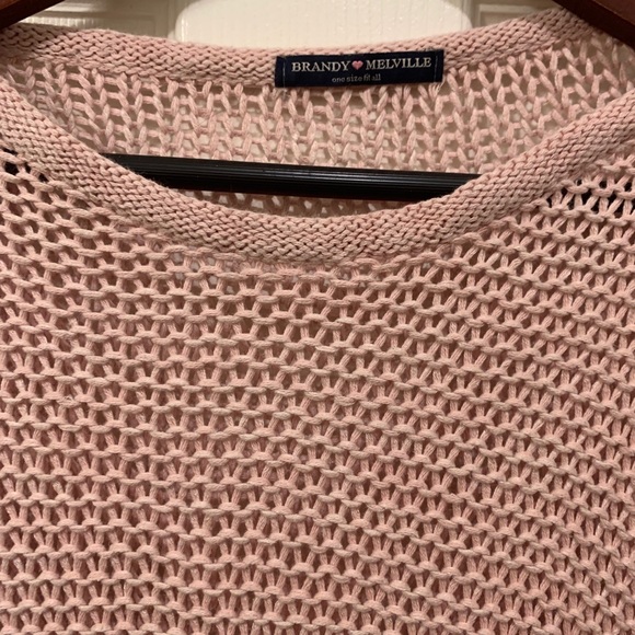 Brandy Melville Blush Pink Knit Sweater - Picture 3 of 6